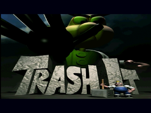 Trash It title screen for Sega Saturn